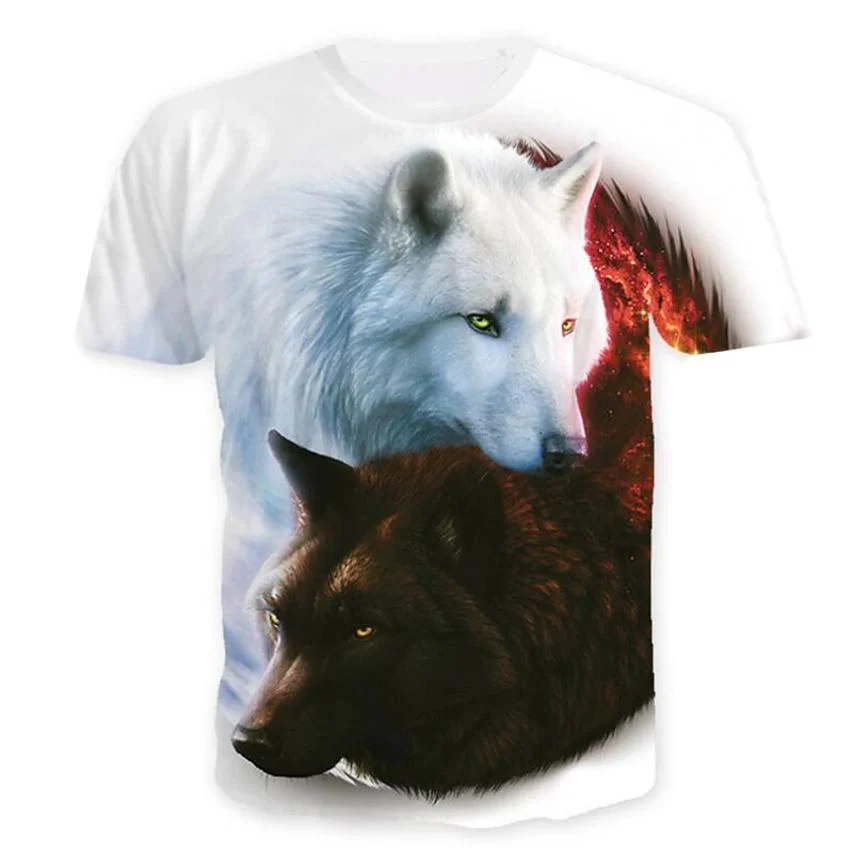 Mens T Shirt Graphic Animal Plus Size Print Short Sleeve Halloween Tops Mens Clothing White S Dailysale 484734