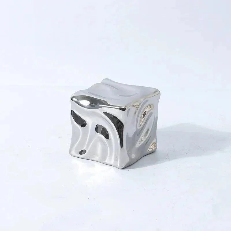 Metallic Coloured Cube Ornament 316861