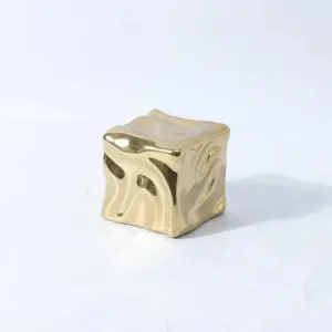 Metallic Coloured Cube Ornament