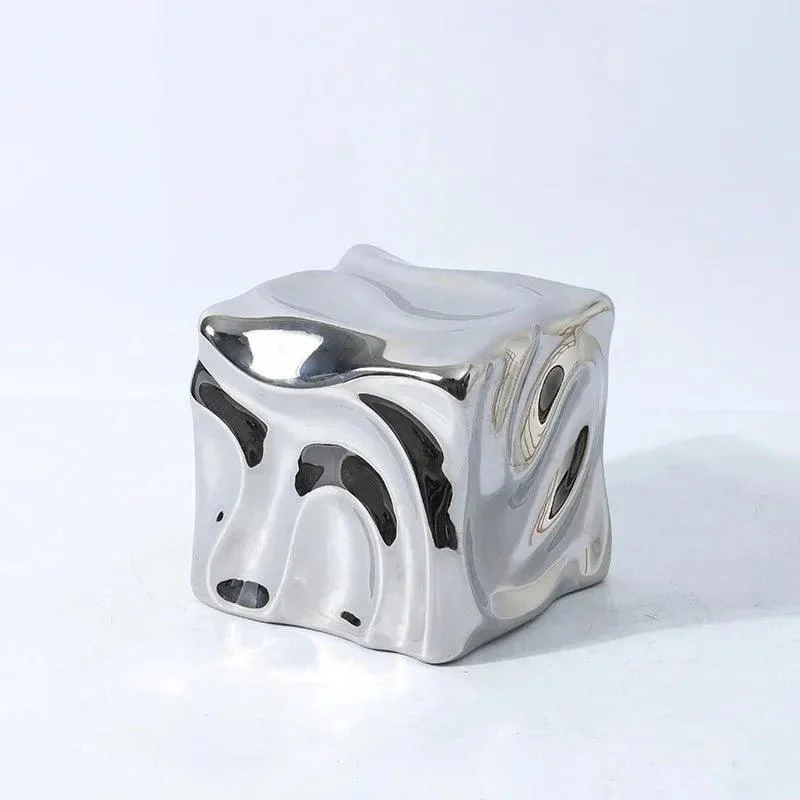 Metallic Coloured Cube Ornament 610619