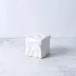 Metallic coloured cube ornament