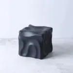 Metallic coloured cube ornament