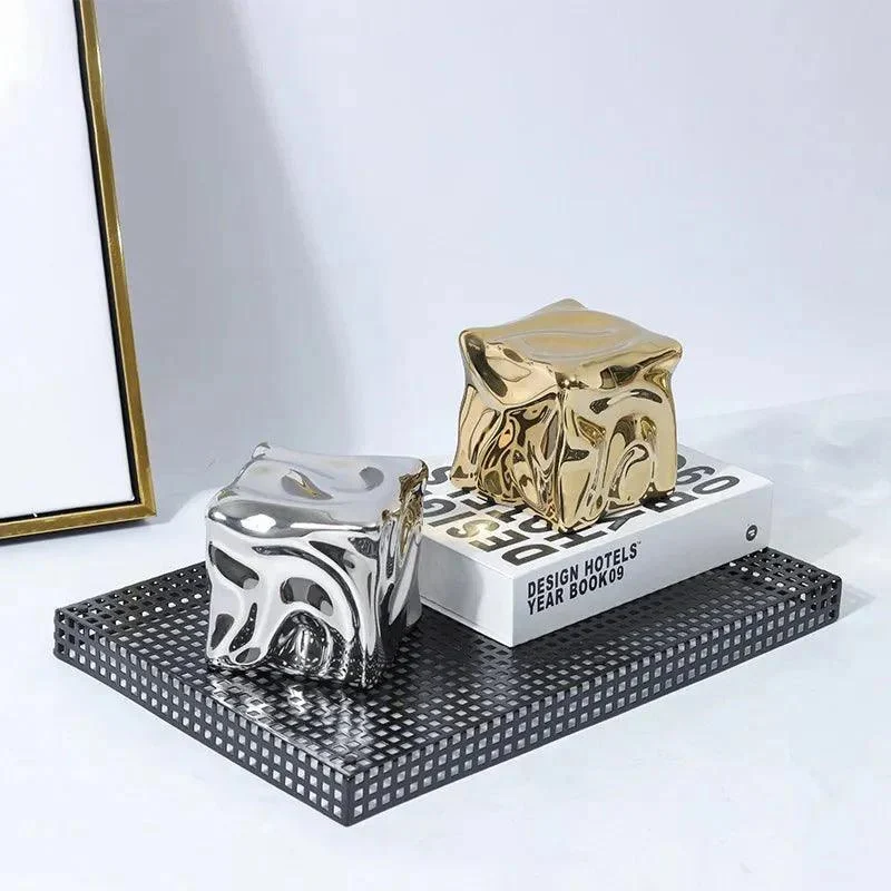 Metallic Coloured Cube Ornament 860985