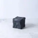 Metallic coloured cube ornament