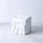 Metallic coloured cube ornament