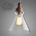Mini clear glass shade pendant lights industrial lighting fixture kitchen island bar hotel shop antique led pendant ceiling lamp