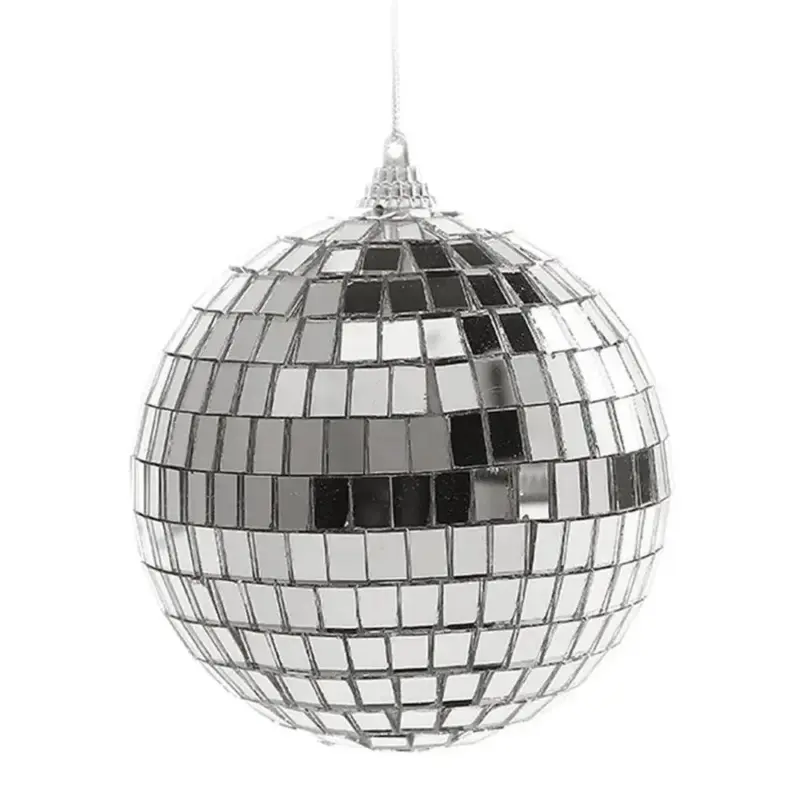 Mini rotating mirrored glass disco balls