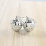 Mini rotating mirrored glass disco balls