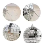 Mini rotating mirrored glass disco balls