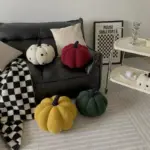 Minimal halloween pumpkin cushion