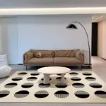 Minimal living room soft plush carpet