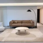 Minimal living room soft plush carpet