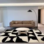 Minimal living room soft plush carpet