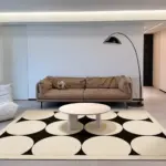 Minimal living room soft plush carpet
