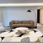 Minimal living room soft plush carpet