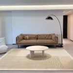 Minimal living room soft plush carpet