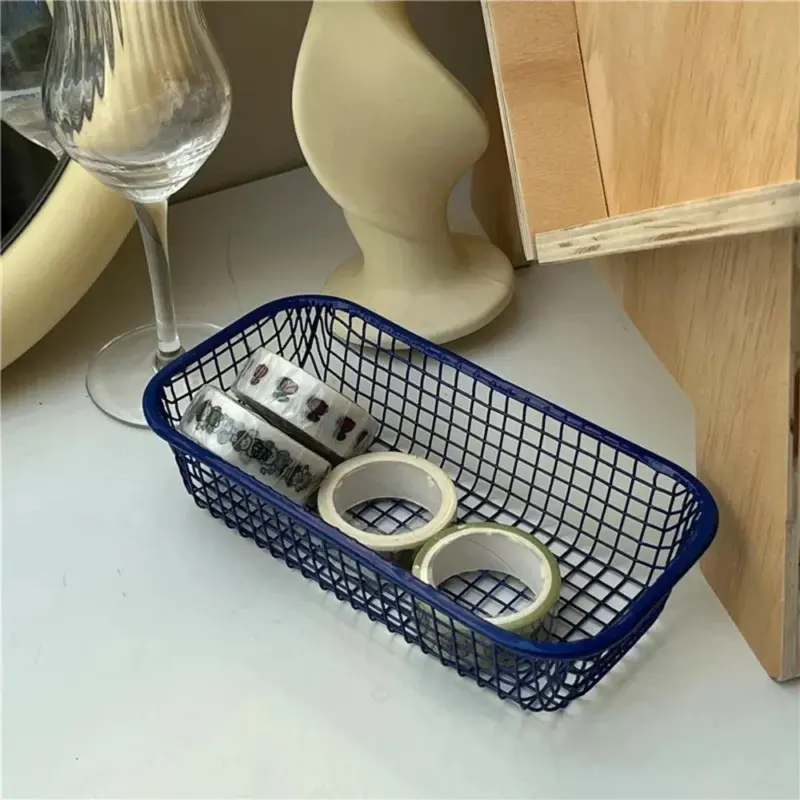 Minimal metal storage basket