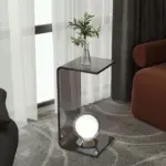 Minimal transparent acrylic side table