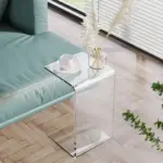 Minimal transparent acrylic side table