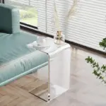 Minimal transparent acrylic side table