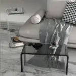 Minimal transparent acrylic side table
