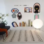 Minimalist abstract living room carpet