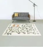 Minimalist abstract living room carpet