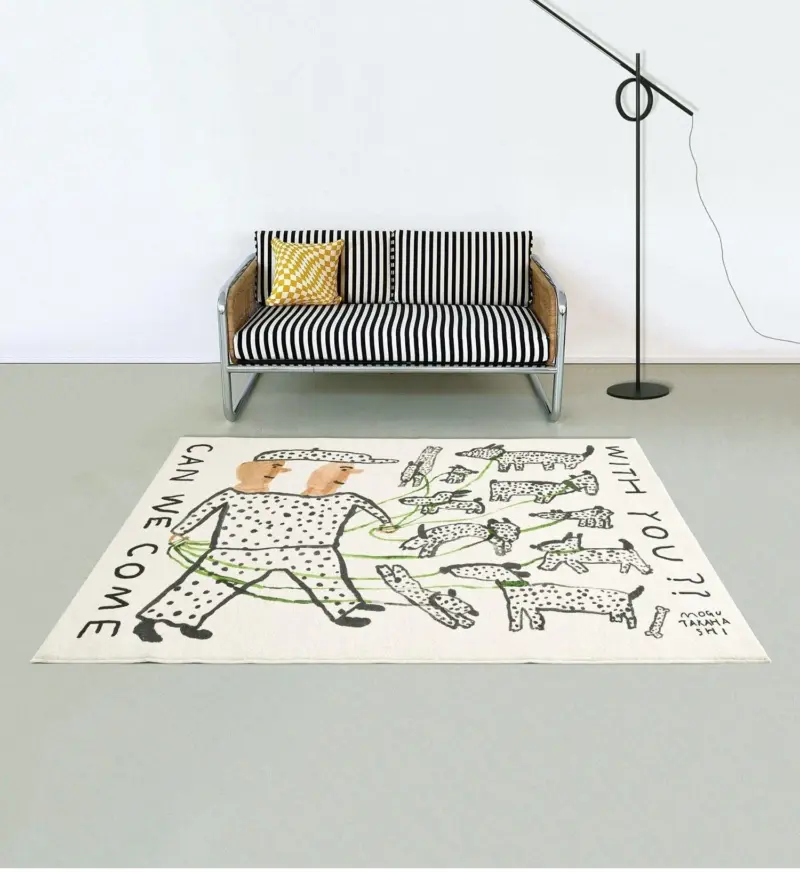 Minimalist abstract living room carpet