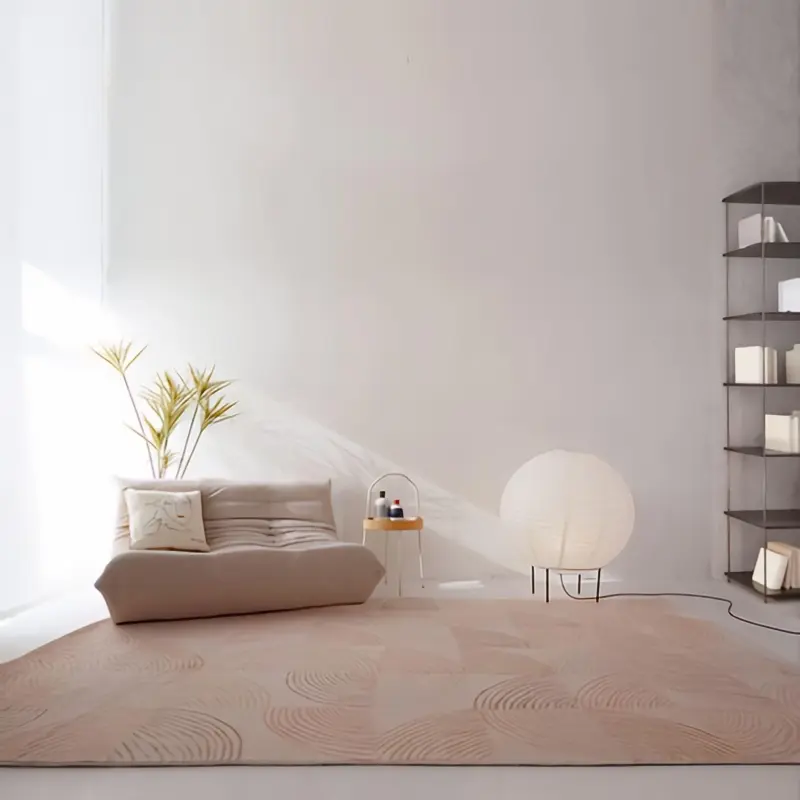 Minimalist abstract living room carpet