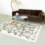 Minimalist abstract living room carpet