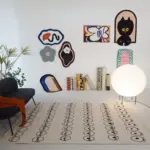 Minimalist abstract living room carpet