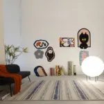 Minimalist abstract living room carpet