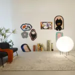 Minimalist abstract living room carpet
