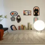 Minimalist abstract living room carpet