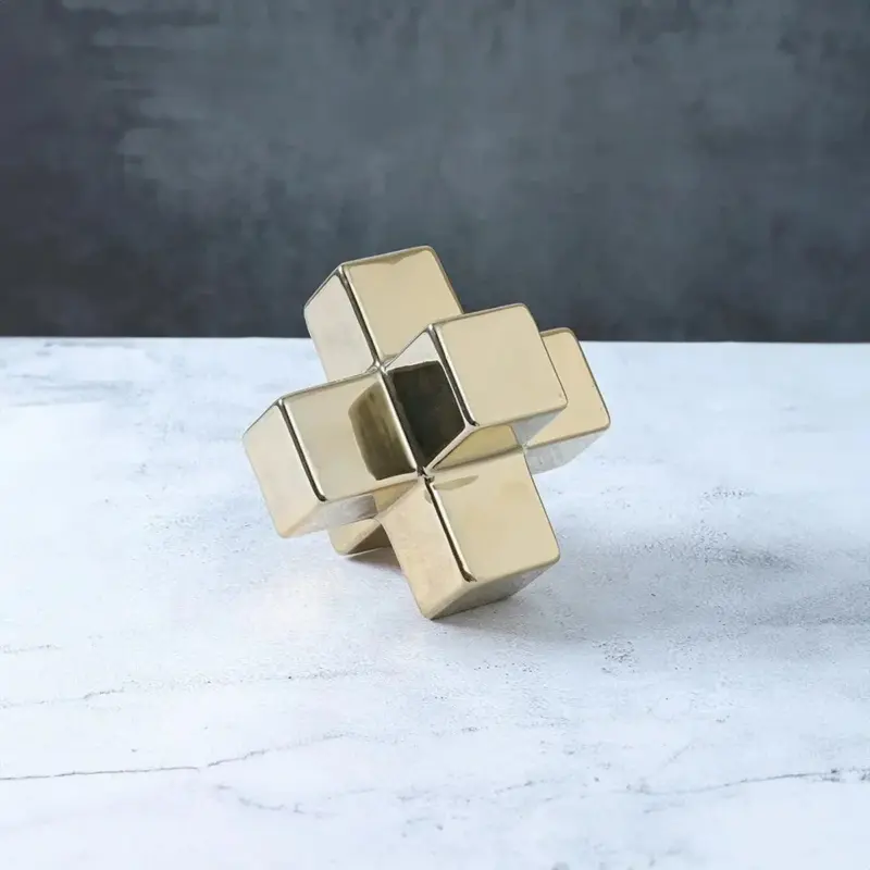 Minimalist ceramic cross decoration