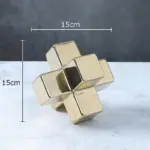 Minimalist ceramic cross decoration