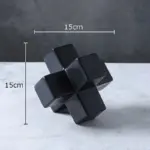 Minimalist ceramic cross decoration