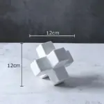 Minimalist ceramic cross decoration