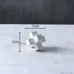 Minimalist ceramic cross decoration