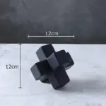Minimalist ceramic cross decoration