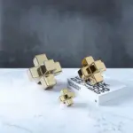 Minimalist ceramic cross decoration