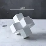 Minimalist ceramic cross decoration
