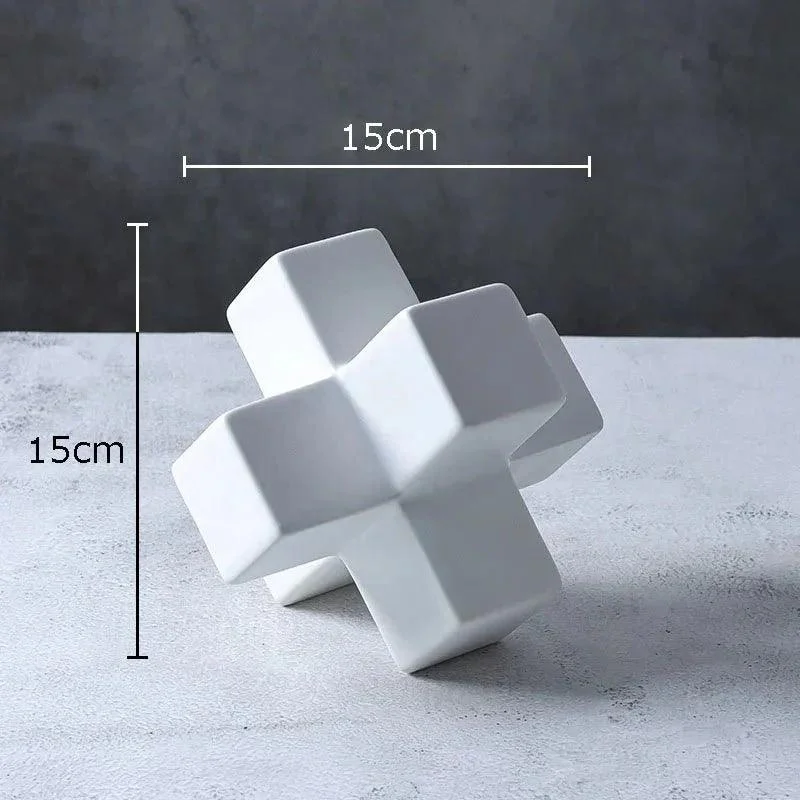 Minimalist Ceramic Cross Decoration 426460