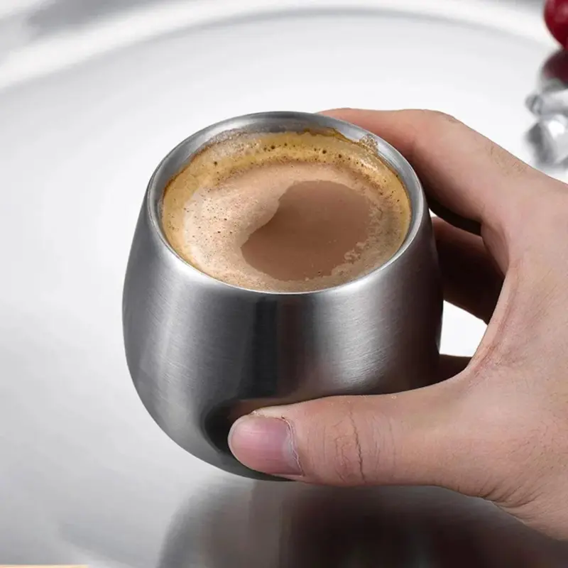Minimalist double insulation espresso coffee mug
