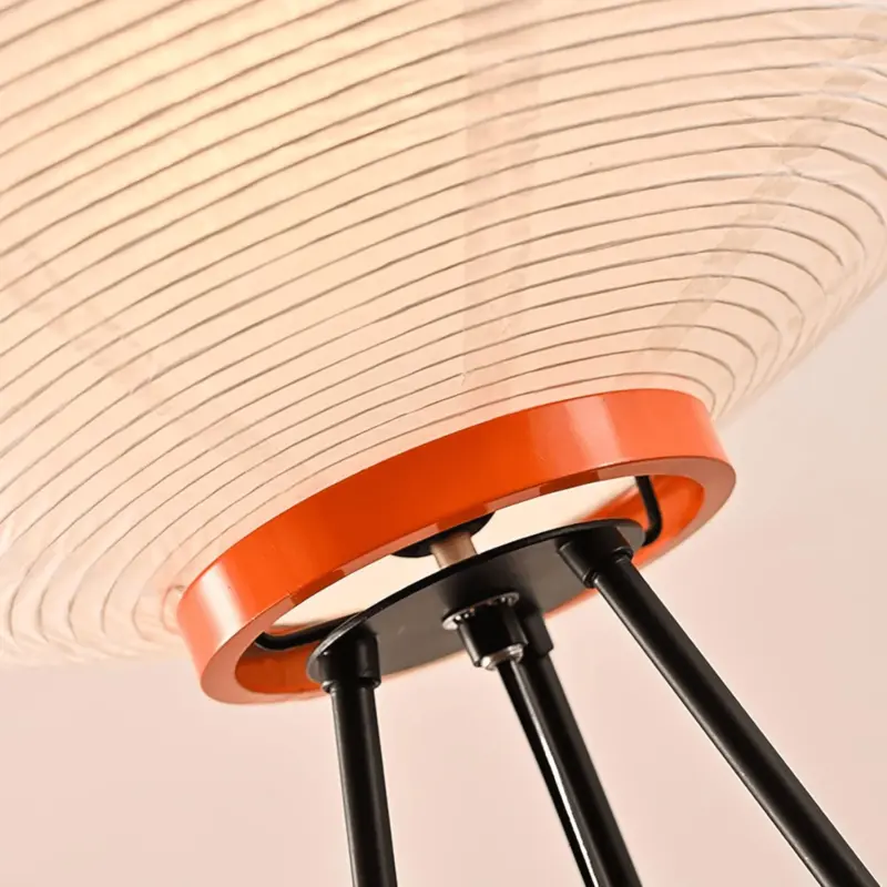 Minimalist japanese rice paper floor lamp