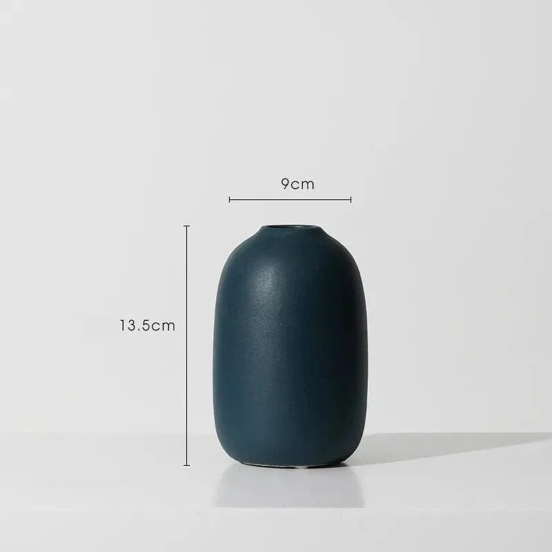 Minimalist Solid Colour Bright Ceramic Vase 387734