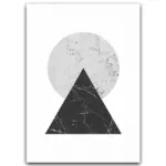 Minimalist style marble geometric pattern abstract decorative canvas painting poster
