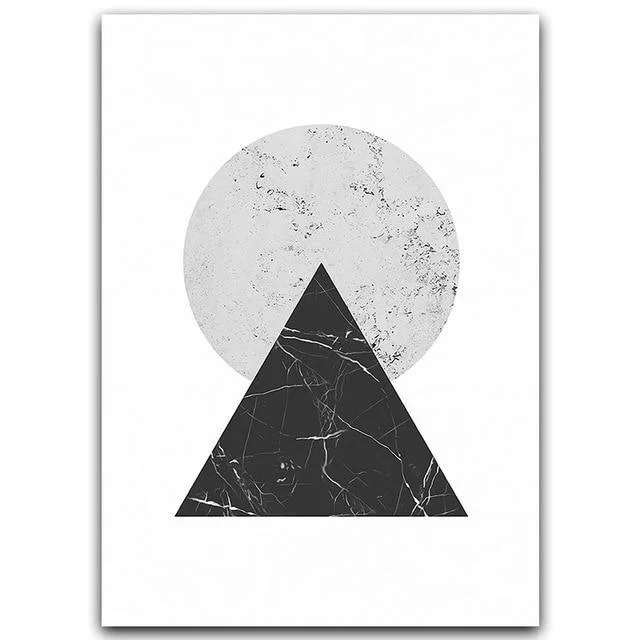 Minimalist Style Marble Geometric Pattern Abstract Decorative Canvas Painting Poster 395035