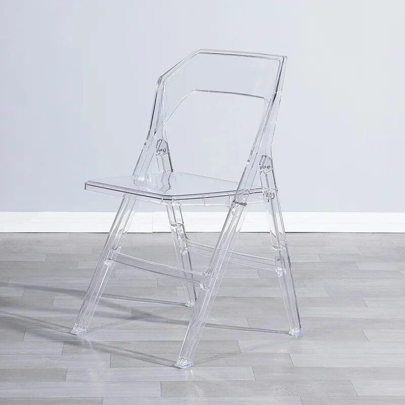 Minimalist Transparent Folding Dining Chairs 460626