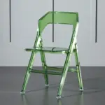 Minimalist transparent folding dining chairs